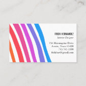 Minimale strepen voor regenboogvisserij visitekaartje (Achterkant)