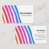 Minimale strepen voor regenboogvisserij visitekaartje (Voorkant / Achterkant)