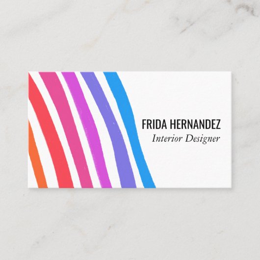 Minimale strepen voor regenboogvisserij visitekaartje (Voorkant)
