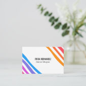 Minimale strepen voor regenboogvisserij visitekaartje (Staand voorkant)