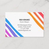 Minimale strepen voor regenboogvisserij visitekaartje (Achterkant)