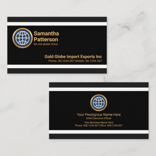 Minimale striktere witte lijnen importeren exporte visitekaartje (Voorkant / Achterkant)