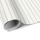 Minimale Stripe Green-kerstverpakking Cadeaupapier (Rol Hoek)