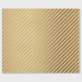 Minimale stripes Kraft Gold Natural Elegant Cadeaupapier (Vlak)