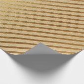Minimale stripes Kraft Gold Natural Elegant Cadeaupapier (Hoek)