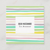 Minimale strips voor zacht deegbankschroeven vierkante visitekaartje (Voorkant)