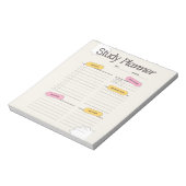 Minimale studieplanner met uurrooster notitieblok (Linkerzijde)