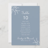 Minimale Stusty Blue Wedding Table 10 Zitkuur Kaart (Voorkant)