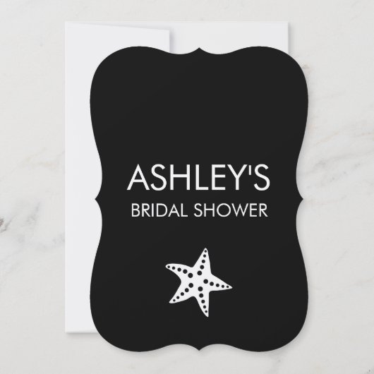 Minimale stuurvis Bridal Shower Invitation Kraft Kaart (Achterkant)