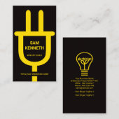 Minimale superformaat gele stekker visitekaartje (Voorkant / Achterkant)