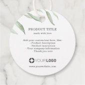 Minimale superieure groene logo dank u bedankjes labels (Achterkant)