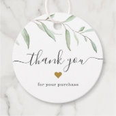 Minimale superieure groene logo dank u bedankjes labels (Voorkant)