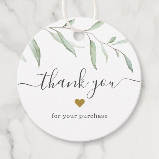 Minimale superieure groene logo dank u bedankjes labels (Voorkant)