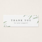 Minimale superieure groene logo dank u mini visitekaartjes (Voorkant)