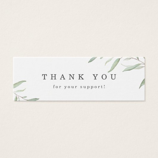 Minimale superieure groene logo dank u mini visitekaartjes (Voorkant)