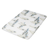 Minimale Surfboard Waterverf Kust strand vibes Badmat (Gekanteld)