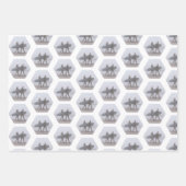 Minimale surfer Couple Dusty Blue Inpakpapier Vel (Voorkant 3)