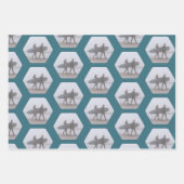 Minimale surfer Couple Zee Schuimgroen Inpakpapier Vel (Voorkant 2)