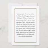 Minimale sympathie Begrafenis Kaart (Achterkant)