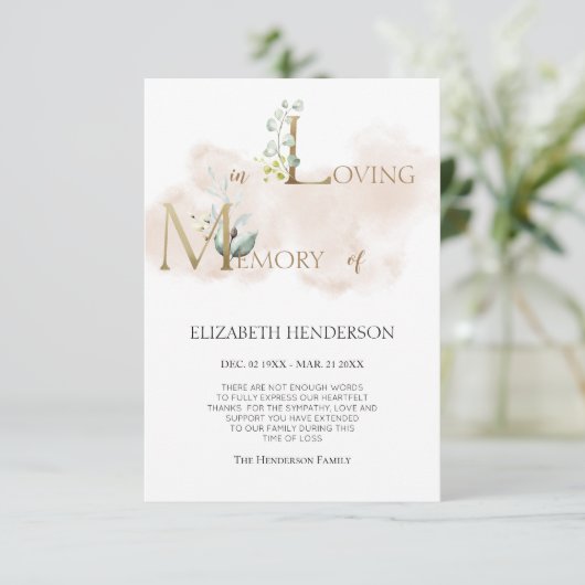 Minimale sympathie flat bedankt kaart (Staand voorkant)