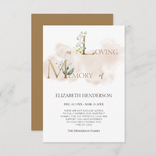 Minimale sympathie flat bedankt kaart (Voorkant / Achterkant)