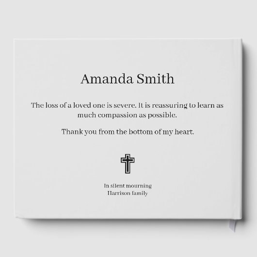 Minimale sympathieherdenking gastenboek (Achterkant)