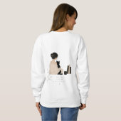 Minimale T-shirt voor kattenmoeder (Achterkant volledig)