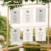 Minimale tafel zitgrafiek Palm Tree bruiloft Kaart