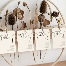 Minimale tafelnaam voor bruidsbruiloft in zwart-wi kaart