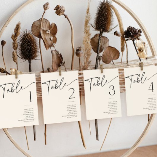 Minimale tafelnaam voor bruidsbruiloft in zwart-wi kaart