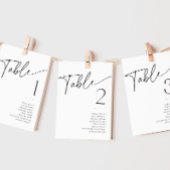 Minimale tafelnaam voor bruidsbruiloft in zwart-wi kaart