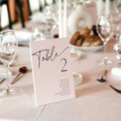 Minimale tafelnaam voor bruidsbruiloft in zwart-wi kaart