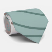 Minimale Tan Aqua en Witte Stropdas (Opgerold)