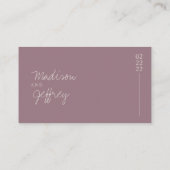 Minimale Tan Mauve Blush Pink Earth Tone Enclose Informatiekaartje (Achterkant)