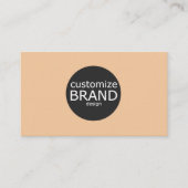Minimale Tan Professional Corporate Logo Visitekaartje (Voorkant)