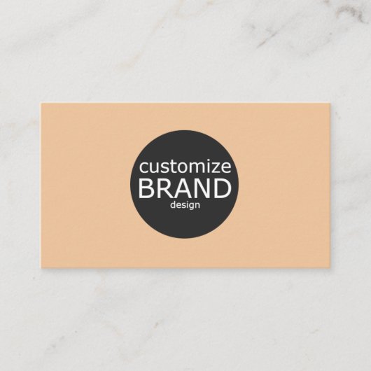 Minimale Tan Professional Corporate Logo Visitekaartje (Voorkant)