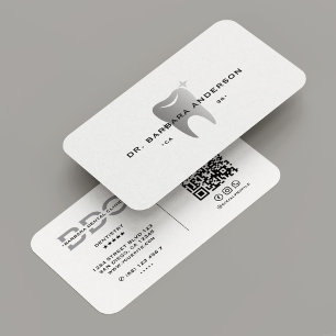Minimale Tandarts Orthodontist Wit Visitekaartje