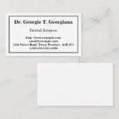 Minimale tandheelkundige Visitekaartje (Voorkant / Achterkant)