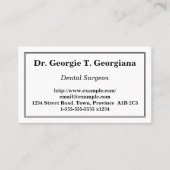 Minimale tandheelkundige Visitekaartje (Voorkant)