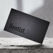 Minimale tandheelkundige zwarte tandheelkundige visitekaartje