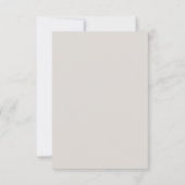 Minimale Taupe White Handwrited Wedding RSVP Kaartje (Achterkant)