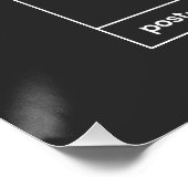 Minimale Techno muziek Bollen ontwerp Perfect Poster (Hoek)