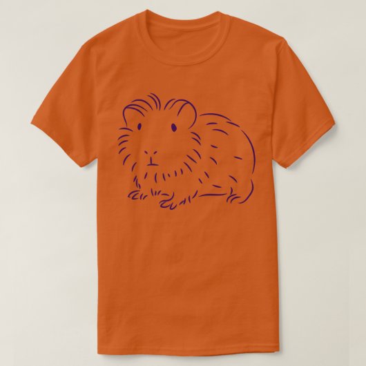 Minimale tekening van cavia's t-shirt (Design voorkant)