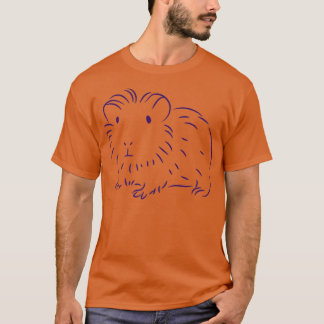 Minimale tekening van cavia's t-shirt