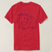 Minimale tekening van het varken van weekdieren t-shirt (Design voorkant)