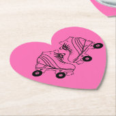 Minimale tekening van zwarte en witte Schaatsen Kartonnen Onderzetters (Gekanteld)