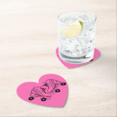 Minimale tekening van zwarte en witte Schaatsen Kartonnen Onderzetters (Insitu)