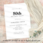 Minimale tekst Alle kleuren 50e verjaardag Kaart<br><div class="desc">Minimale tekst Alle kleuren 50e verjaardag. Volledig aanpasbaar. Pas de tekst eenvoudig aan en verander de lettertype- en achtergrondkleuren als u dit wenst via de optie Verdere wijzigingen bewerken.</div>