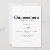 Minimale tekst Alle kleuren Quinceañera Birthday Kaart (Voorkant)