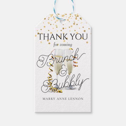 Minimale tekst bruiloftsshower-cadeaubonnen cadeaulabel (Voorkant)